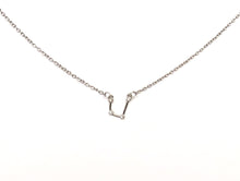 Load image into Gallery viewer, Aquarius Silver Zodiac Constellation Necklace on a white background
