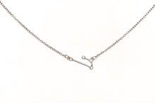 Load image into Gallery viewer, Aries Silver Zodiac Constellation Necklace on a white background
