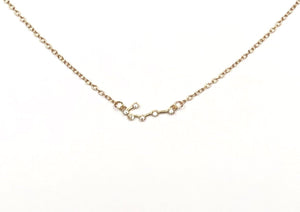 Gold Cancer Zodiac Constellation Necklace on a white background