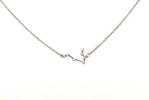 Gemini Zodiac Constellation Necklace Silver