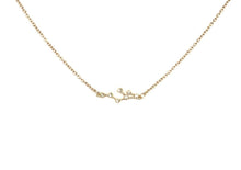 Load image into Gallery viewer, A gold Leo Zodiac Constellation Necklace  on a white background.
