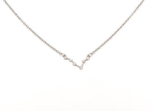 Load image into Gallery viewer, A Silver Pisces Zodiac Constellation Necklace is on a white background. 
