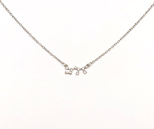 Sagittarius Zodiac Constellation Necklace Silver